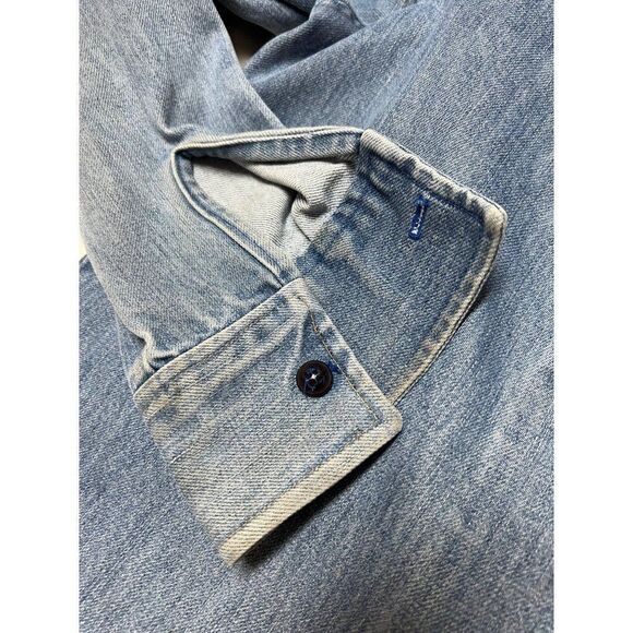 Vintage women's Point Collar Denim Jacket Labeled "Faye" Size Medium - Picture 8 of 9